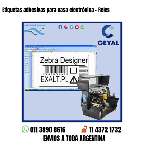 Etiquetas adhesivas para casa electrónica – Reles
