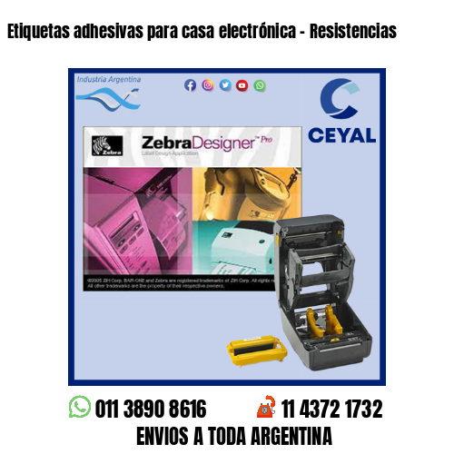 Etiquetas adhesivas para casa electrónica – Resistencias