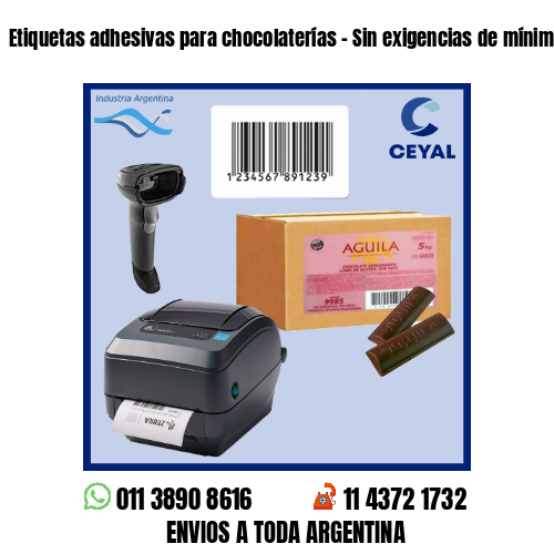 Etiquetas adhesivas para chocolaterías – Sin exigencias de mínimos!