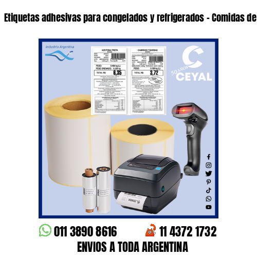 Etiquetas adhesivas para congelados y refrigerados – Comidas de rotiseria