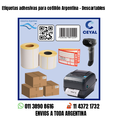 Etiquetas adhesivas para cotillón Argentina – Descartables