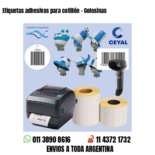Etiquetas adhesivas para cotillón – Golosinas