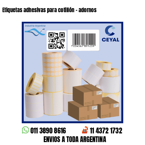 Etiquetas adhesivas para cotillón – adornos
