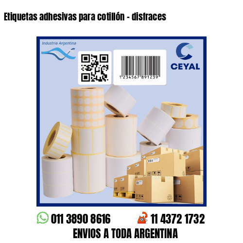 Etiquetas adhesivas para cotillón – disfraces