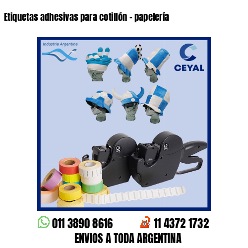 Etiquetas adhesivas para cotillón – papelería