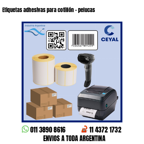 Etiquetas adhesivas para cotillón – pelucas