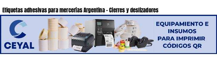 Etiquetas adhesivas para mercerías Argentina - Cierres y deslizadores