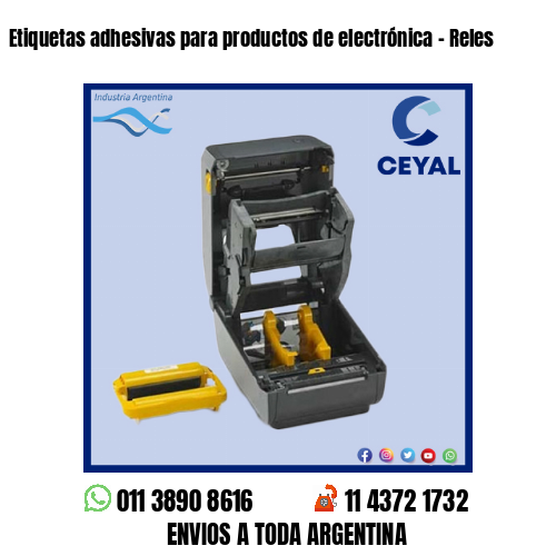 Etiquetas adhesivas para productos de electrónica – Reles