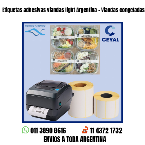 Etiquetas adhesivas viandas light Argentina – Viandas congeladas