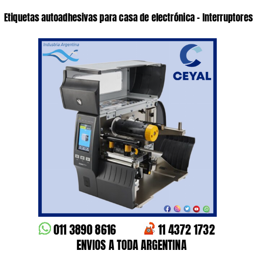Etiquetas autoadhesivas para casa de electrónica – Interruptores
