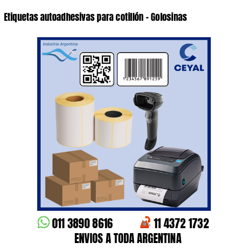 Etiquetas autoadhesivas para cotillón – Golosinas