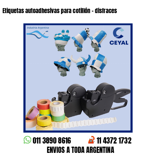 Etiquetas autoadhesivas para cotillón – disfraces