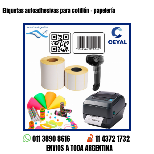 Etiquetas autoadhesivas para cotillón – papelería