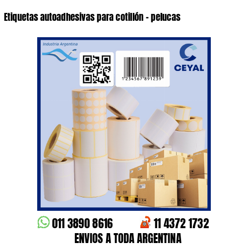 Etiquetas autoadhesivas para cotillón – pelucas
