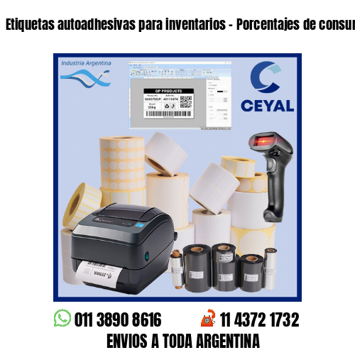 Etiquetas autoadhesivas para inventarios – Porcentajes de consumos