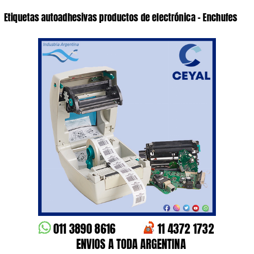 Etiquetas autoadhesivas productos de electrónica – Enchufes