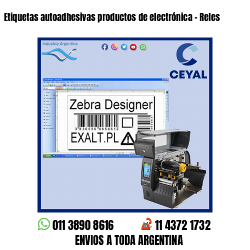 Etiquetas autoadhesivas productos de electrónica – Reles