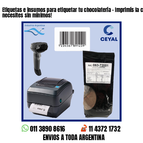Etiquetas e insumos para etiquetar tu chocolatería – Imprimís la cantidad que necesites sin mínimos!