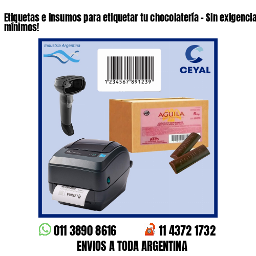 Etiquetas e insumos para etiquetar tu chocolatería – Sin exigencias de mínimos!