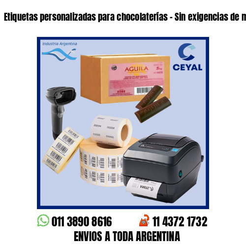 Etiquetas personalizadas para chocolaterías – Sin exigencias de mínimos!