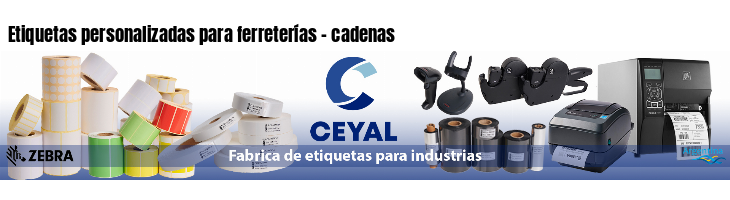Etiquetas personalizadas para ferreterías - cadenas