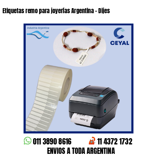 Etiquetas remo para joyerías Argentina – Dijes