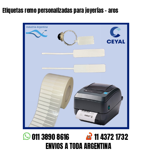 Etiquetas remo personalizadas para joyerías – aros