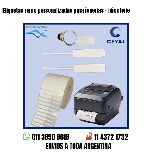 Etiquetas remo personalizadas para joyerías – bijouterie