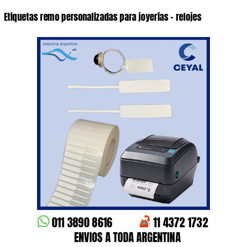 Etiquetas remo personalizadas para joyerías – relojes