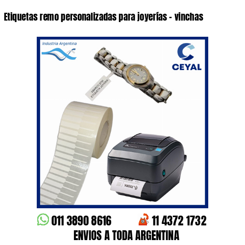Etiquetas remo personalizadas para joyerías – vinchas