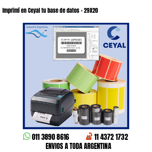 Imprimí en Ceyal tu base de datos – 29X20