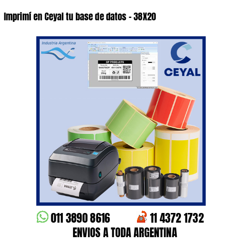 Imprimí en Ceyal tu base de datos – 38X20