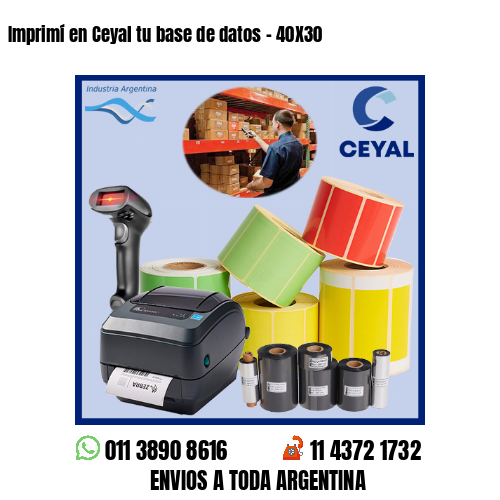 Imprimí en Ceyal tu base de datos – 40X30