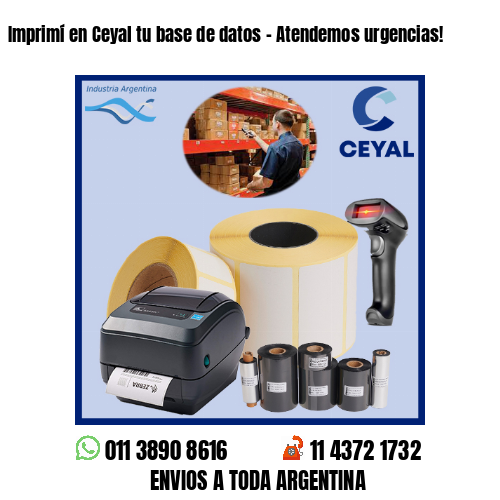 Imprimí en Ceyal tu base de datos – Atendemos urgencias!