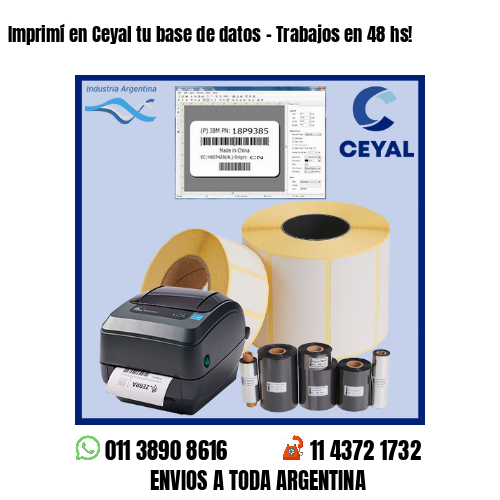 Imprimí en Ceyal tu base de datos – Trabajos en 48 hs!
