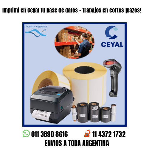 Imprimí en Ceyal tu base de datos – Trabajos en cortos plazos!