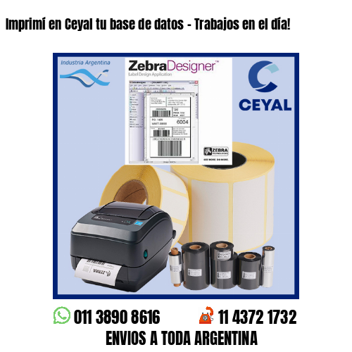 Imprimí en Ceyal tu base de datos – Trabajos en el día!