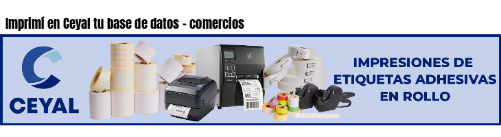 Imprimí en Ceyal tu base de datos - comercios