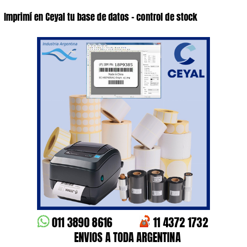 Imprimí en Ceyal tu base de datos – control de stock