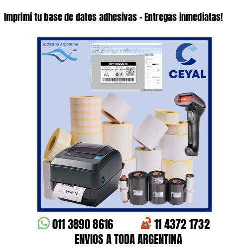 Imprimí tu base de datos adhesivas – Entregas inmediatas!