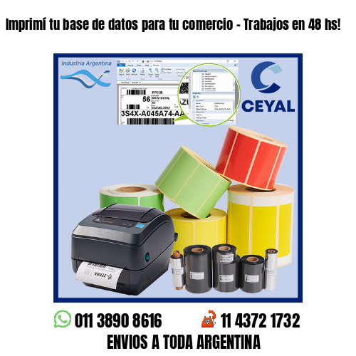 Imprimí tu base de datos para tu comercio – Trabajos en 48 hs!