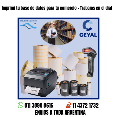 Imprimí tu base de datos para tu comercio – Trabajos en el día!