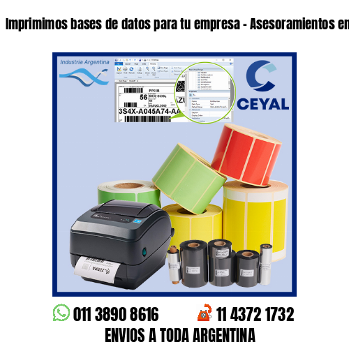 Imprimimos bases de datos para tu empresa – Asesoramientos en el acto!