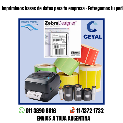 Imprimimos bases de datos para tu empresa – Entregamos tu pedido a la brevedad!