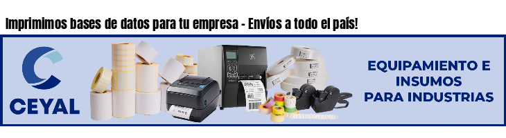 Imprimimos bases de datos para tu empresa - Envíos a todo el país!