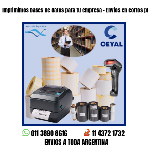 Imprimimos bases de datos para tu empresa – Envíos en cortos plazos!