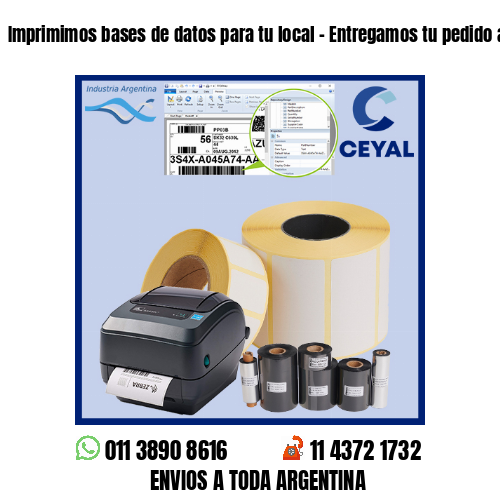 Imprimimos bases de datos para tu local – Entregamos tu pedido a la brevedad!