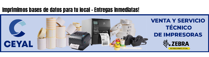Imprimimos bases de datos para tu local - Entregas inmediatas!