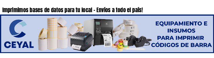 Imprimimos bases de datos para tu local - Envíos a todo el país!