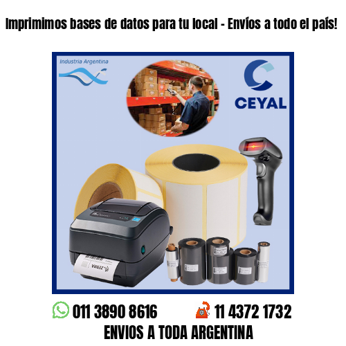 Imprimimos bases de datos para tu local – Envíos a todo el país!